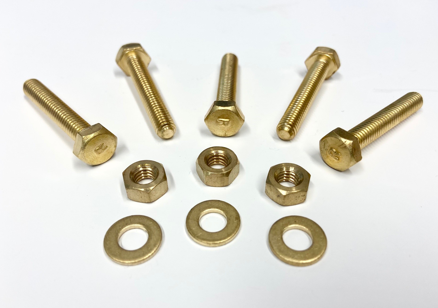 Brass Hex Set Screws / Nut / Washers : Cable Termination Components